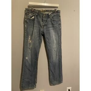 BKE Buckle Denim Brayden Men's‎ Blue Jeans Distressed 34 X 32